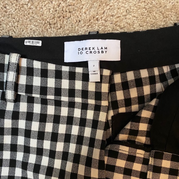 Derek Lam 10 Crosby Gingham Cropped Trousers